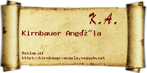 Kirnbauer Angéla névjegykártya